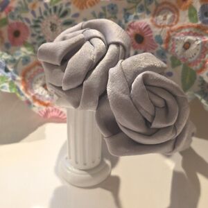 Slate Grey Rose headband | NWOT